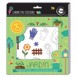 stickers a colorier 3 a 13 cm jardin 8 feuilles