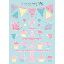 gommettes cup cake party 70 pieces