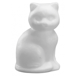 chat en polystyrene 13 cm petit modele