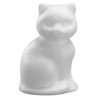chat en polystyrene 13 cm petit modele