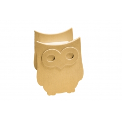 tirelire en bois hibou 11 x 9 x 7 cm