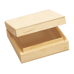 boite en bois carree 10 x 10 x 37 cm