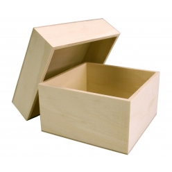 boite en bois carree 10 x 5 x 10 cm