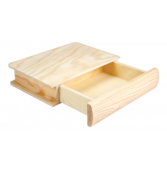 boite en bois en forme livre 145 x 19 x 4 cm