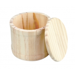 Boite en bois ronde 10,5 x 9,5 cm