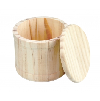 boite en bois ronde 105 x 95 cm