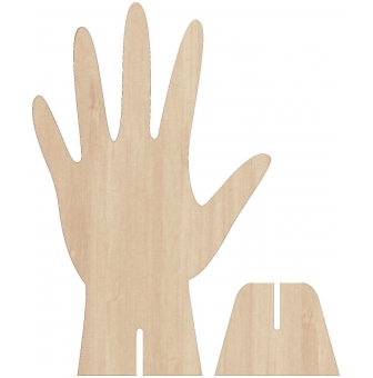 support a bague main en bois 15 x 97 x 03 cm