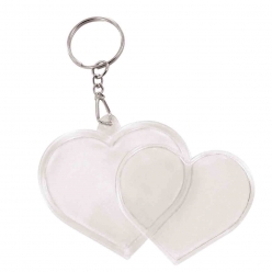 porte-clés en plastique Coeur 4,8 cm 2 pièces