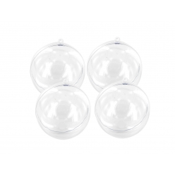 boule en plastique cristal transparent 4 cm x 4 pieces