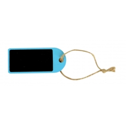 etiquette tags ardoise rectangle bleu 7 cm 3 pieces
