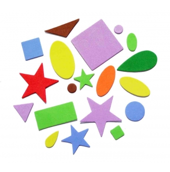 stickers en mousse forme geometrique 25 a 5 cm 144 pieces
