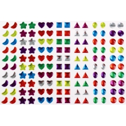 Stickers strass géométriques 0,8 cm 140 pièces