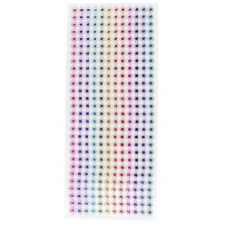 stickers strass multicolore en bande 08 cm