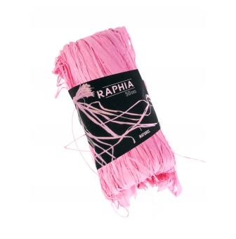 raphia naturel rose 50 g