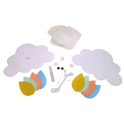 kit mobile en feutrine nuage a coudre 25 x 23 cm