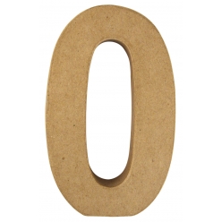 chiffres en papier mache recycle 15 cm chiffre 0
