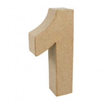 chiffres en papier mache recycle 15 cm chiffre 1
