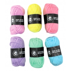 laine assortiment de couleurs classiques pastel 6 pelotes