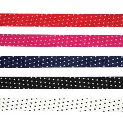 biais coton 1 cm x 1 m a pois 5 pieces