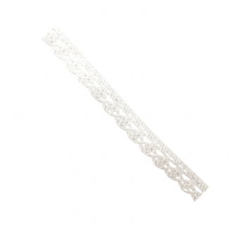 ruban dentelle en coton blanc fleur 1 cm x 2 m