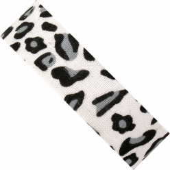 fabric tape ruban adhesif leopard noir blanc 15 cm x 3 m