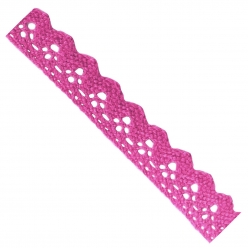 Fabric tape Ruban dentelle adhésif fuschia 1,5 cm x 1 m