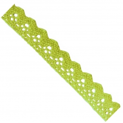 fabric tape ruban dentelle adhesif vert 15 cm x 1 m