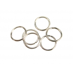 anneaux brises ronds 12 mm argente 60 pieces