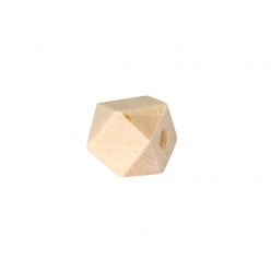 Perles en bois brut géométriques 1 cm trou 0,3 cm 12 pièces