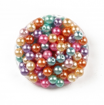 perles acryliques nacrees rondes pastel 08 cm 130 pieces