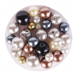 Perles acryliques nacrées rondes tendance 0,8 cm 130 pièces