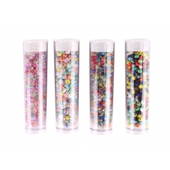 perle rocaille tubes 8 g multicolore 4 pieces
