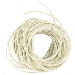 cordon en coton cire 1 mm ecru 5 m