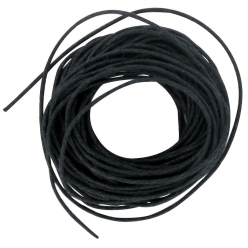 cordon en coton cire 1 mm noir 5 m