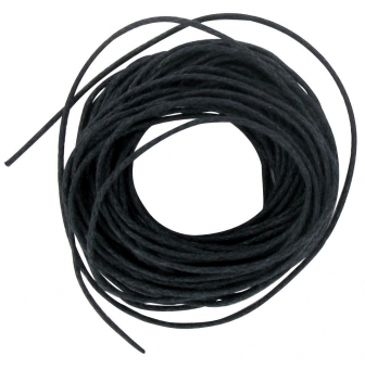 cordon en coton cire 1 mm noir 5 m