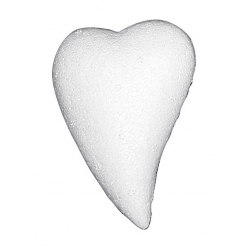 Coeur en polystyrène plat goutte 8 cm