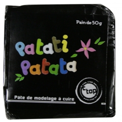 Pâte polymère à modeler Patati Patata Noir 50 g