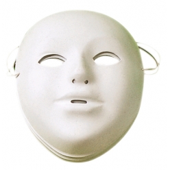 masques en plastique blanc 15 x 18 cm x 5 pieces