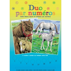 Kit de peinture par numéros Junior : DUO - chevaux