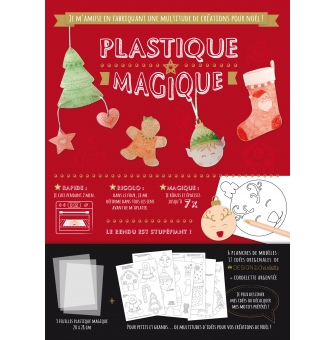 plastique magique translucide noel traditionnel 20 x 28cm x 3 pcs