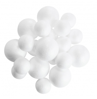 boules en polystyrene 5 et 7 cm 40 pieces