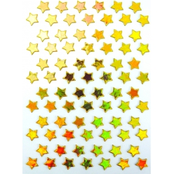 Stickers étoile or 1,5 cm x 78 pcs