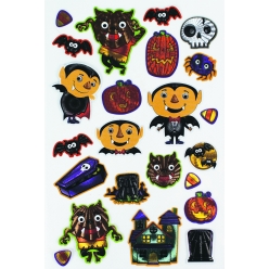 stickers halloween metallises 15 a 5 cm x 23 pcs