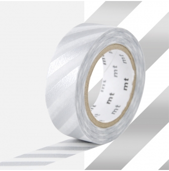 masking tape mt rayures argent  stripe silver