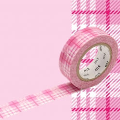 masking tape mt tartan ecossais rose  check pink
