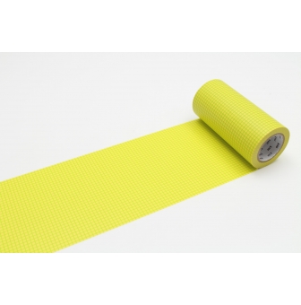 masking tape mt casa quadrillage 100 mm vert fond jaune  fiel mustard