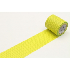 masking tape mt 50 mm casa quadrillage vert fond jaune  fiel mustard