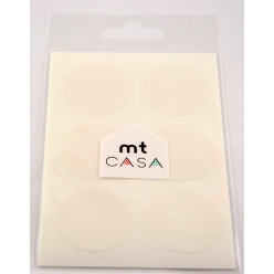 masking tape mt casa seal sticker rond 3 en washi blanc  white