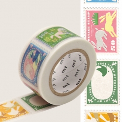 Masking Tape MT 30 mm EX timbres animaux - postage stamp