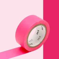 Masking Tape MT 15 mm EXTRA - FLUO luminescent rose - pink